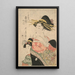 Portrait de beauté Karakoto au Chjiya - Kitagawa Utamaro — ingelijst kunstwerk aan de muur