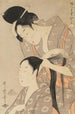 La coiffeuse - Kitagawa Utamaro — weergave van het kunstwerk