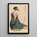 Vrouw met draad - Kitagawa Utamaro — ingelijst kunstwerk aan de muur