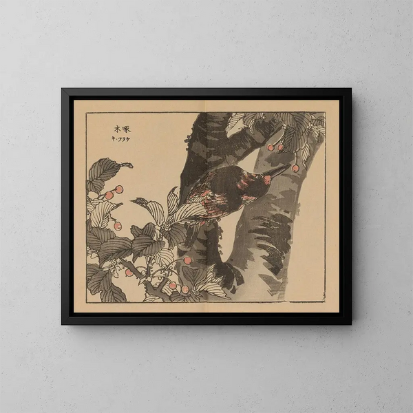 Bairei gafu, planche 07 - Kono Bairei — ingelijst kunstwerk aan de muur