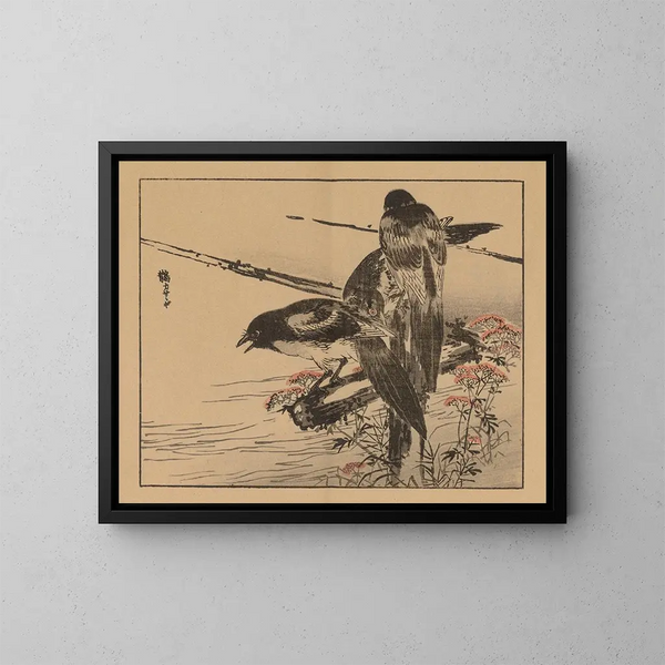 Bairei gafu, planche 08 - Kono Bairei — ingelijst kunstwerk aan de muur