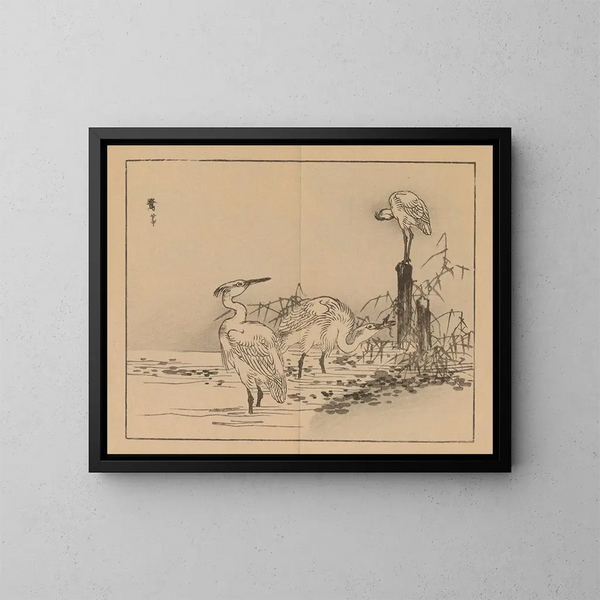 Bairei gafu, planche 12 - Kono Bairei — ingelijst kunstwerk aan de muur