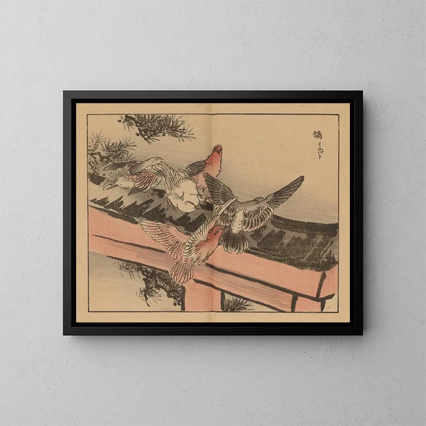 Bairei gafu, planche 19 - Kono Bairei — ingelijst kunstwerk aan de muur
