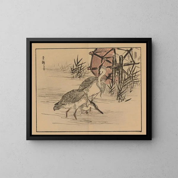 Bairei gafu, planche 35 - Kono Bairei — ingelijst kunstwerk aan de muur