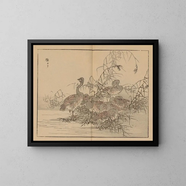 Bairei gafu, planche 43 - Kono Bairei — ingelijst kunstwerk aan de muur