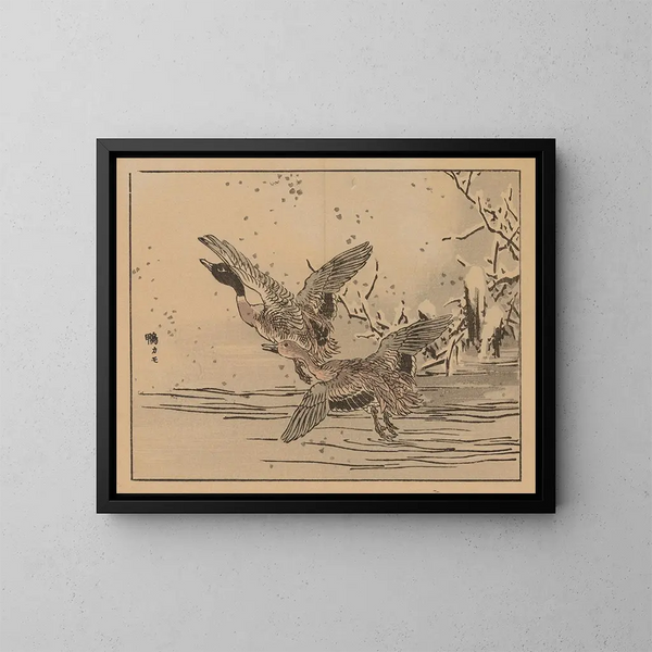 Bairei gafu, planche 47 - Kono Bairei — ingelijst kunstwerk aan de muur