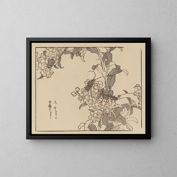 Bairei gafu, planche 61 - Kono Bairei — ingelijst kunstwerk aan de muur