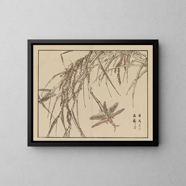Bairei gafu, planche 72 - Kono Bairei — ingelijst kunstwerk aan de muur