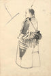 Danseur en costume de pêcheur - Kono Bairei — weergave van het kunstwerk