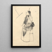 Danseur en costume de pêcheur - Kono Bairei — ingelijst kunstwerk aan de muur