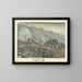 Regen in Sanmaibashi in Hakone - Kobayashi Kiyochika — ingelijst kunstwerk aan de muur