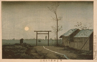 Kobayashi Kiyochika - The Tar Inari Shrine in the Asakusa Ricefields.webp