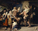 Pestalozzi met de weeskinderen van Stans - Konrad Grob — weergave van het kunstwerk