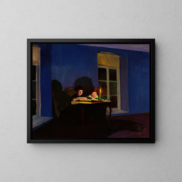 Bij kaarslicht - Konrad Krzyżanowski — ingelijst kunstwerk aan de muur