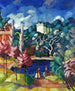 Italiaans landschap - Konrad Mägi — weergave van het kunstwerk