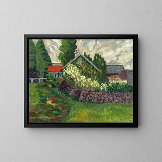 Landschap van Taluma - Konrad Mägi — ingelijst kunstwerk aan de muur