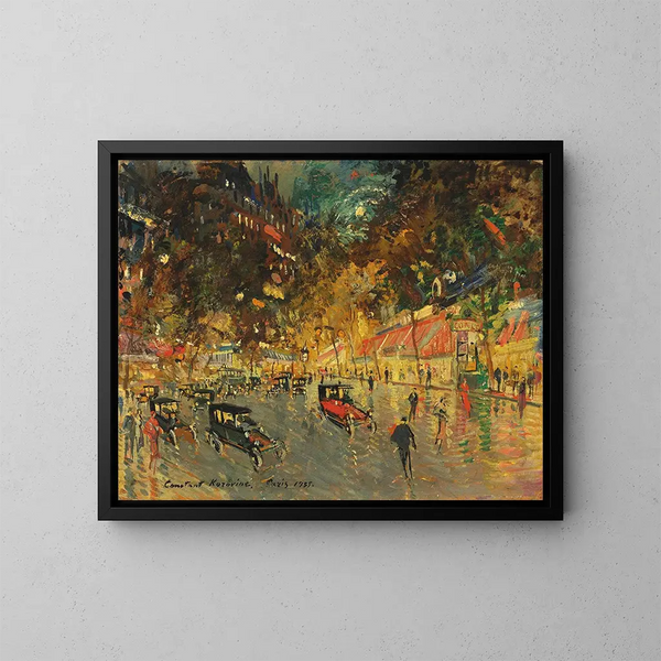 Grote Boulevards Richelieu-Drouot - Konstantin Alexeïevitch Korovine — ingelijst kunstwerk aan de muur