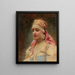 Portret van een jonge vrouw - Konstantin Egorovich Makovsky — ingelijst kunstwerk aan de muur