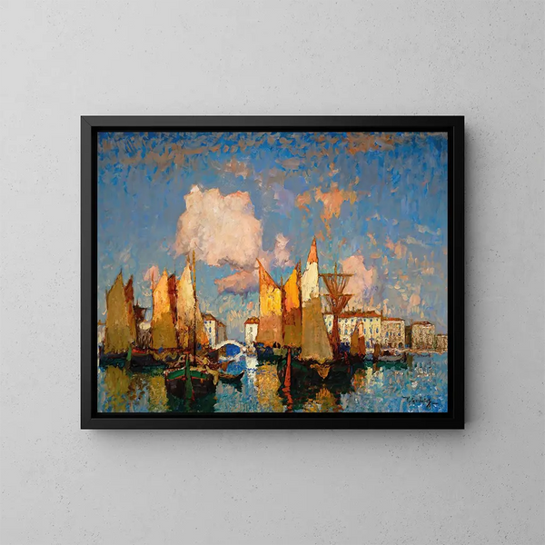 Chioggia - Konstantin Ivanovich Gorbatov — ingelijst kunstwerk aan de muur