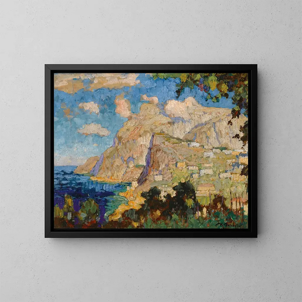 Vue de Monte Solaro, Capri - Konstantin Ivanovich Gorbatov — ingelijst kunstwerk aan de muur