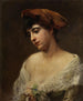 Portret van een jonge vrouw - Konstantin Makovsky — weergave van het kunstwerk