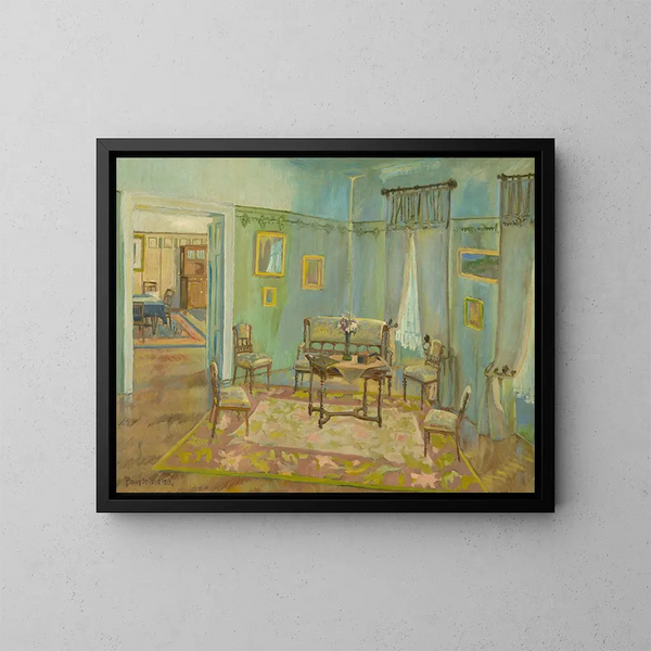 Binnenkamer schilderij - Konstantin Bauer — ingelijst kunstwerk aan de muur