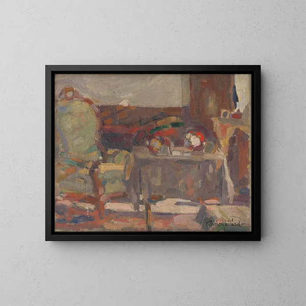 Binnenkamer schilderij - Konstantin Korovin — ingelijst kunstwerk aan de muur
