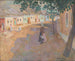In de straat - Konstantin Korovin — weergave van het kunstwerk