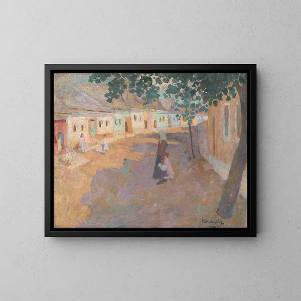 In de straat - Konstantin Korovin — ingelijst kunstwerk aan de muur