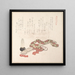 Koto, Japanese harp and sho - Kubo Shunman — framed artwork on a wall