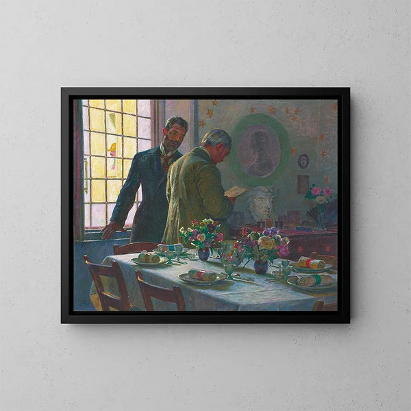 Het ontbijt in Civita d'Antino - Kristian Zahrtmann — ingelijst kunstwerk aan de muur