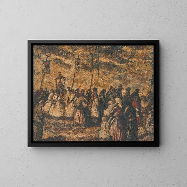 Procession de Dedinsko - Károly Kotász — ingelijst kunstwerk aan de muur
