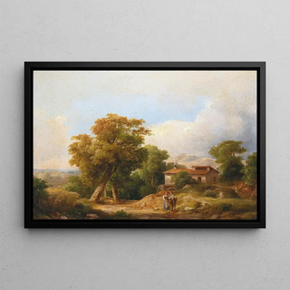 Kroly Mark - Italian Landscape with Farmhouse.webp