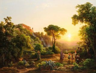 Kroly Mark - Landscape at Tivoli with a Scene from the Grape Harvest.webp
