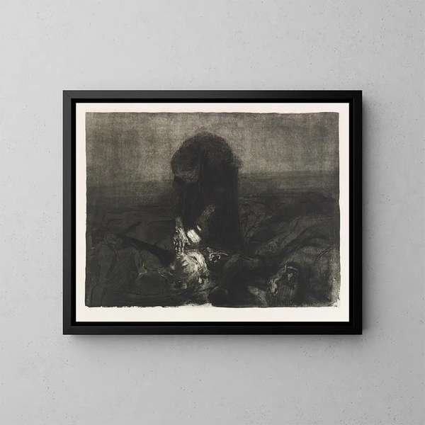 Slachtveld - Käthe Kollwitz — ingelijst kunstwerk aan de muur