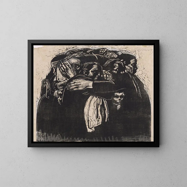 De moeders - Käthe Kollwitz — ingelijst kunstwerk aan de muur