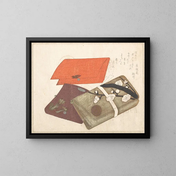 Pocketboeken - Kubo Shunman — ingelijst kunstwerk aan de muur
