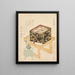 Natuurstudie uit de serie The Three Tiered Box of Food - Kubo Shunman — ingelijst kunstwerk aan de muur