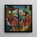 L'Adoration of the Magi with Tobias and the Angel - Jan Provoost — framed artwork on a wall