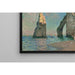 Reproductie van het schilderij L'Aiguille et la falaise d'Aval van Claude Monet