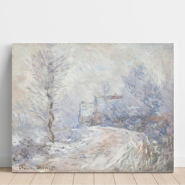 Reproductie van het schilderij L'Entrée de Giverny sous la Neige - Claude Monet