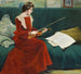 L'artiste Gerda Holm - Paul Fischer — weergave van het kunstwerk