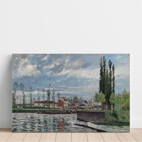 Reproductie van het schilderij L Pontoise sluizen (1872) - Camille Pissarro