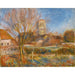 Reproductie van het schilderij L'église à Essoyes - Pierre-Auguste Renoir