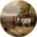 L'équipe de labour au repos - John Frederick Herring Jr — gepresenteerd in een interieur