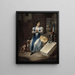 La Femme au chien - L. S. Jean — ingelijst kunstwerk aan de muur