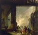 La Blanchisserie - Hubert Robert — weergave van het kunstwerk