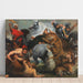 Reproductie van het schilderij Jacht op tijger, leeuw en luipaard - Volgeling van Peter Paul Rubens