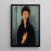 Reproduction of the painting La Femme aux yeux bleus - Amedeo Modigliani