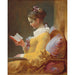 Reproduction of the painting La Liseuse by Jean-Honoré Fragonard